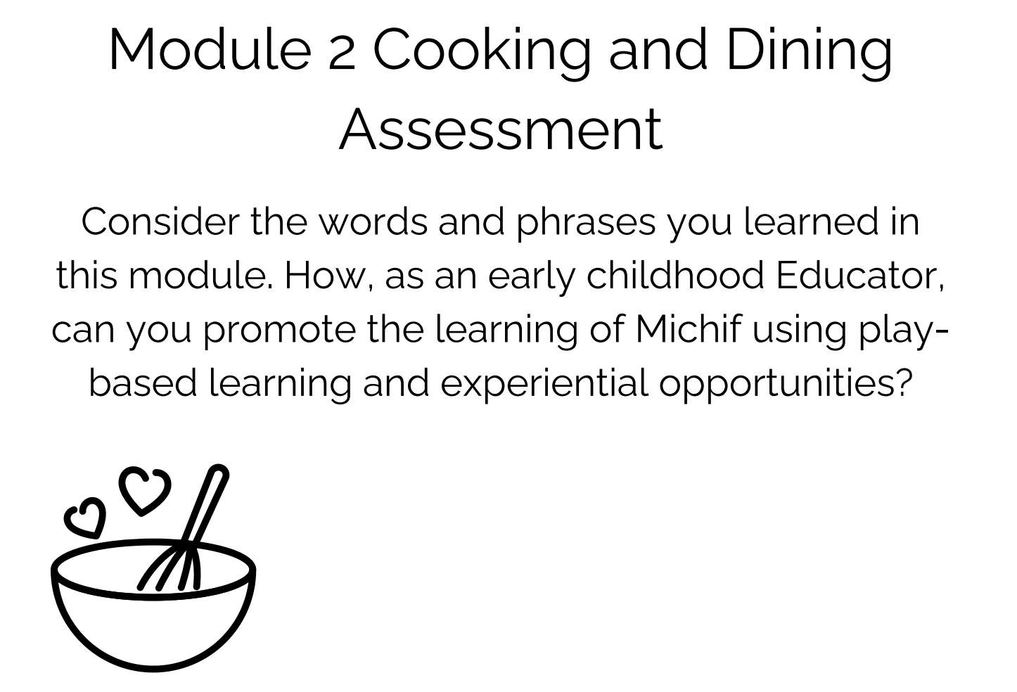 Module 2 - Cooking and Dining Assessment