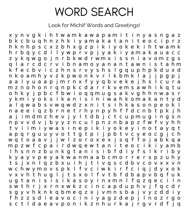 Basic Greetings Word Search